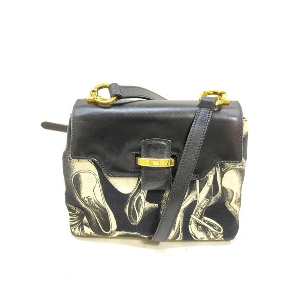 Ferragamo Shoulder Bag Black Canvas 4730764